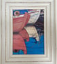 Patitiri Reflections. Alonissos.Framed Canvas Print 