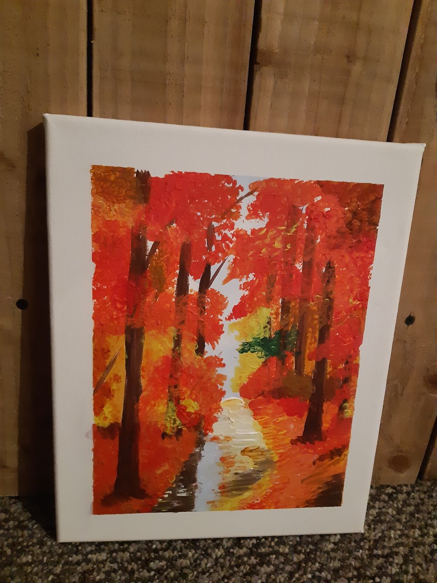  Painting pallet knife .River path