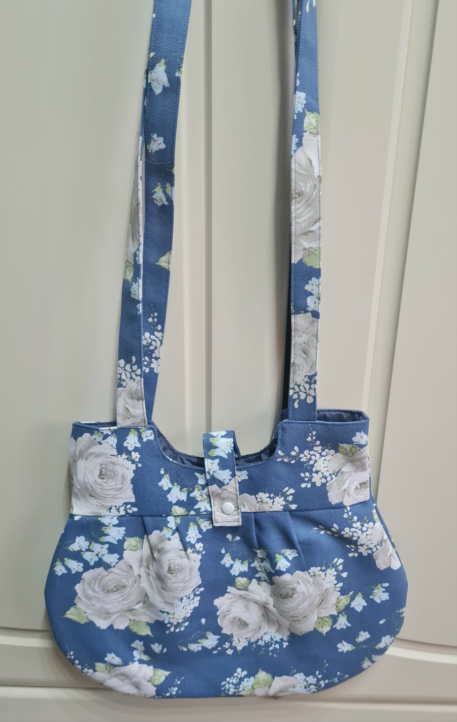 Shoulder Bag in Cath Kidston Blue Rose fabric - Folksy