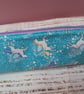 Unicorns and stars long fabric pencil case - Image 3