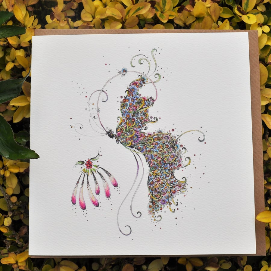 Madame Butterfly as a greeting card