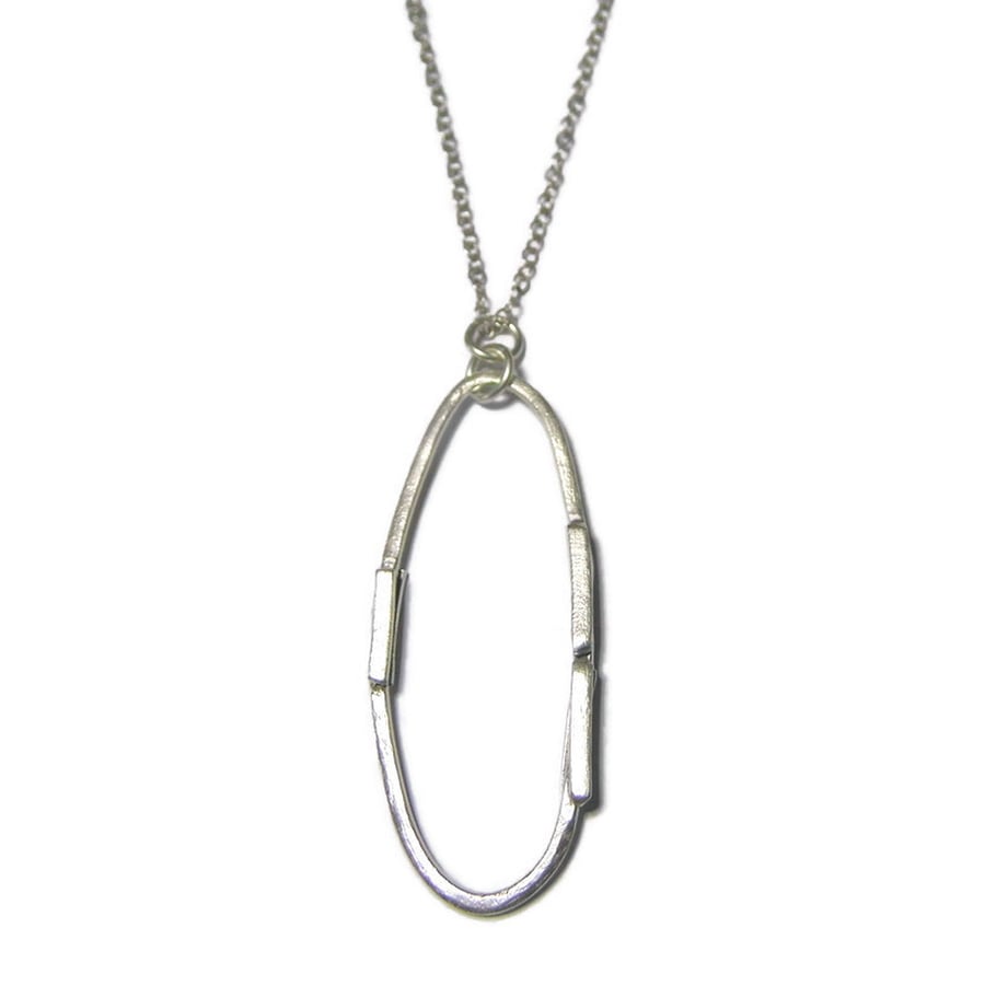 oval sterling silver pendant