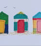Embroidered Beach Huts Greetings Card - Image 7