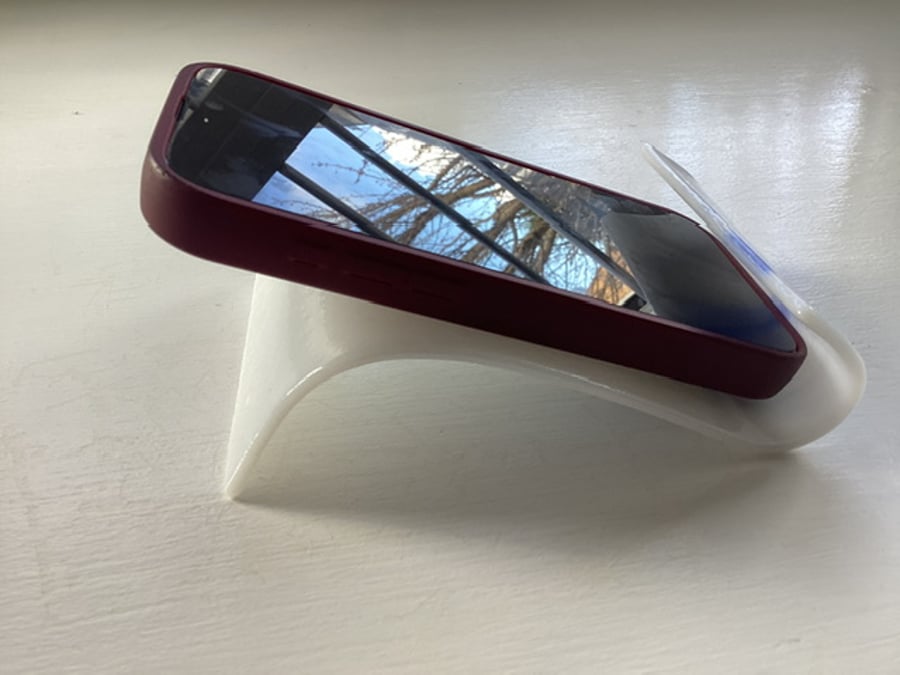 Handmade fused glass mobile phone stand