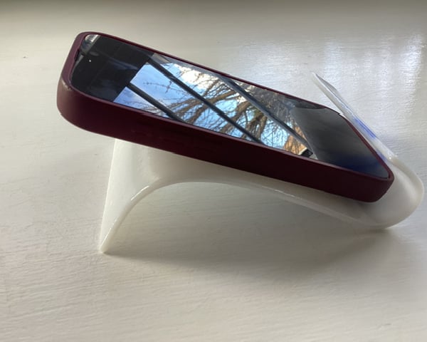 Handmade fused glass mobile phone stand