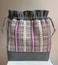 Cariad Bag - Berry range. Damson, Dusky Lilac & Prussian Blue.Handwoven in Wales - Image 4