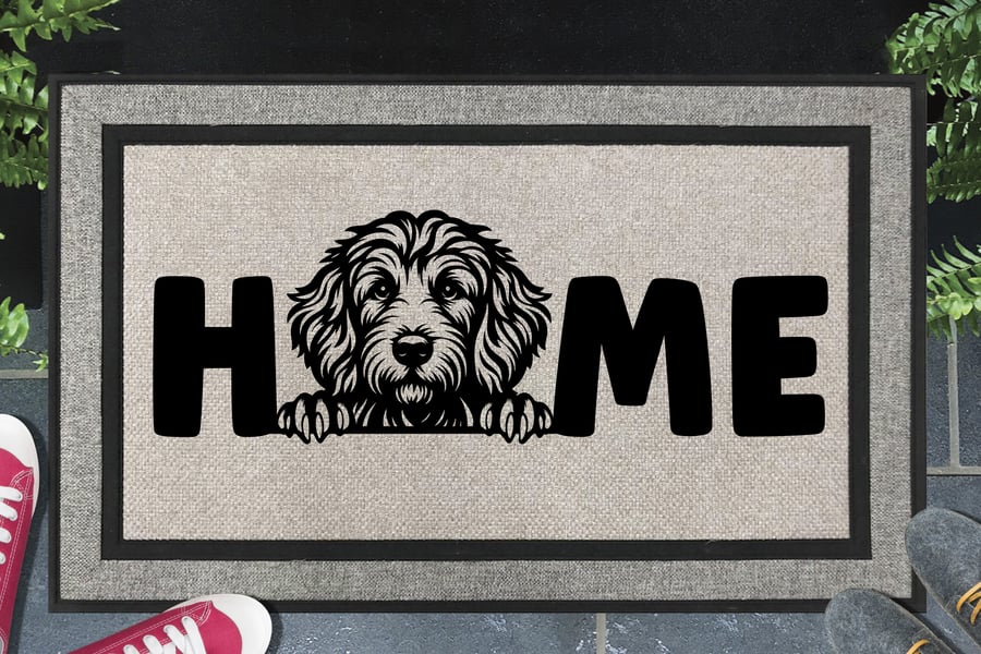Goldendoodle Home Door Mat No.2 - All Weather Doormat - 45x70cm 