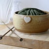 Made to order - The love heart yarn bowl, hand thrown custom pottery yarn bowl