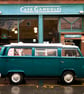 Classic VW Camper, Glasgow Signed Mounted Print FREE DELIVERY - Image 6