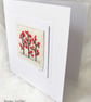 HAND EMBROIDERED WINTER CHRISTMAS CARD BERRIES - Folksy