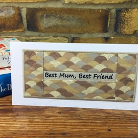 Mum card - Best Mum, Best friend bookmark - Mother’s Day or Mum Birthday 