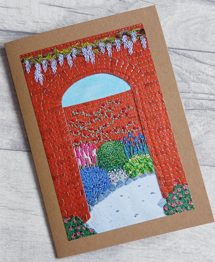 Walled Garden Photo Greetings Card, Birthday Card, Notecard