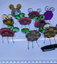 Infestive painted stained glass Bugs with round and square bodies - Image 1