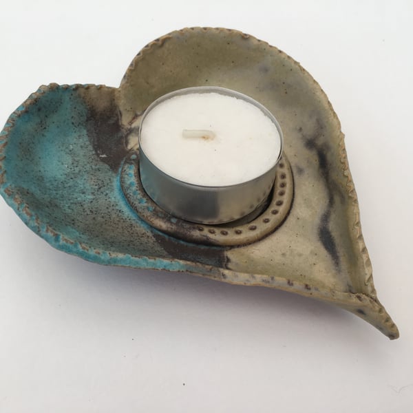 Handmade tea light burner, home decor, one off design