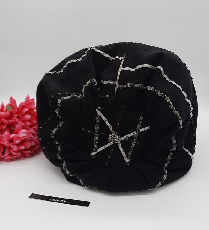 SALE Black  cosmetic bag maid-of-fabric. 