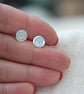 Silver Sunflower Stud Earrings - Image 3