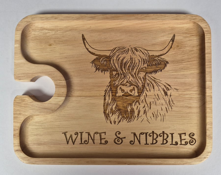 LASER ENGRAVED WINE & NIBBLES BOARD