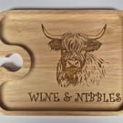 LASER ENGRAVED WINE & NIBBLES BOARD