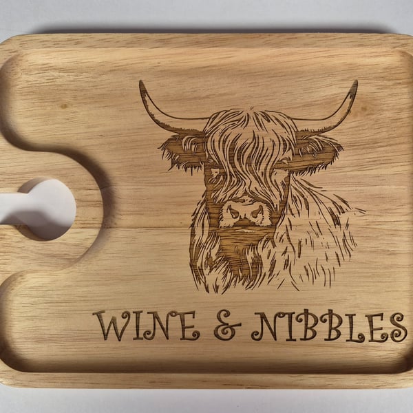 LASER ENGRAVED WINE & NIBBLES BOARD