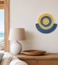 Blue, Off White & Shell Semi Circle Macrame Wall, Shelf & Console Table Decor - Image 9