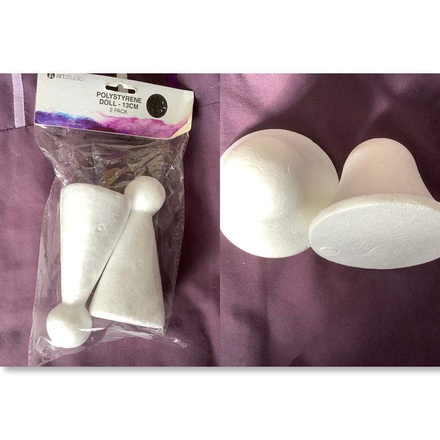 Polystyrene Shapes Dolls and Bells 