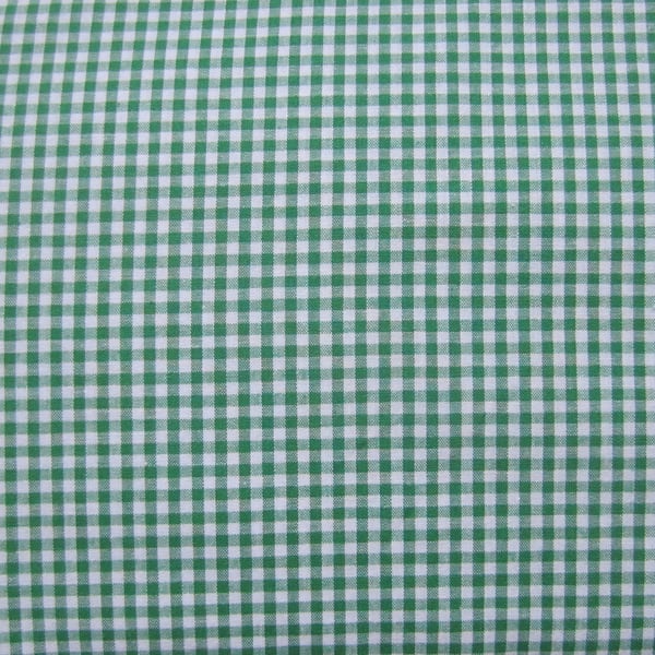 SALE 1 Metre Green Gingham Check Fabric. % to Ukraine