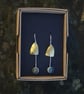 Brass Bell Earrings with Labradorite Dangles - Image 8