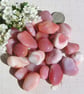 12 Apricot Agate Crystal Polished Tumblestones - Chakra - Reiki - Craft - Mosaic