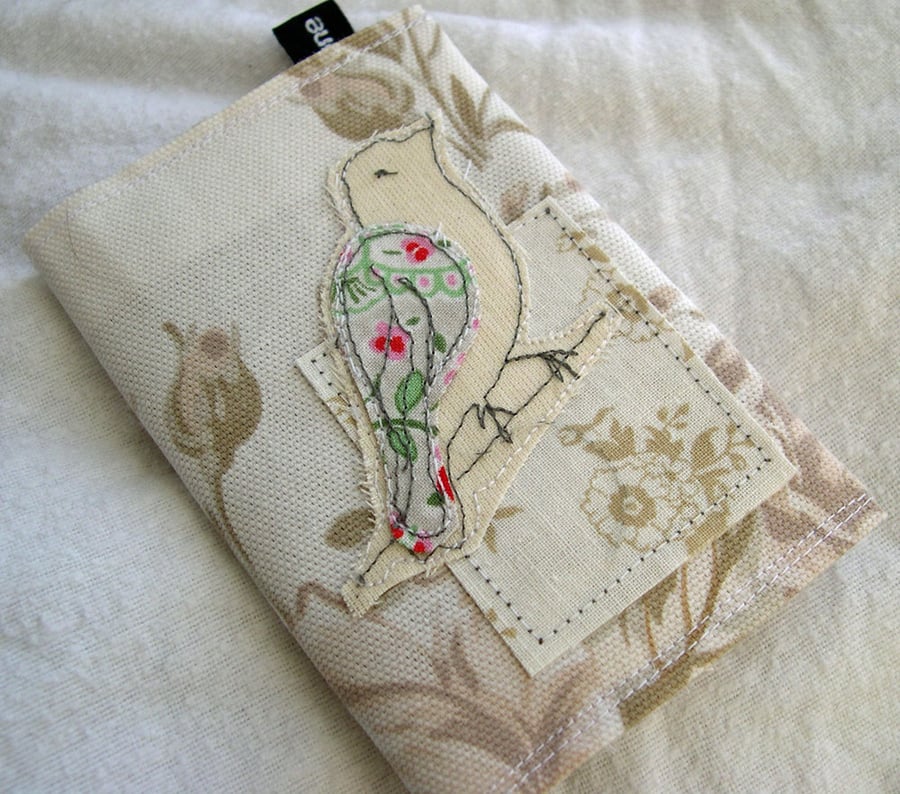 Textile Linear Bird Pocket Diary 2015 in Beige