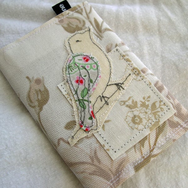 Textile Linear Bird Pocket Diary 2015 in Beige