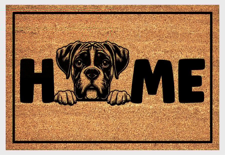 Boxer Dog Home Door Mat No.4 - Boxer Welcome Mat - 3 Sizes
