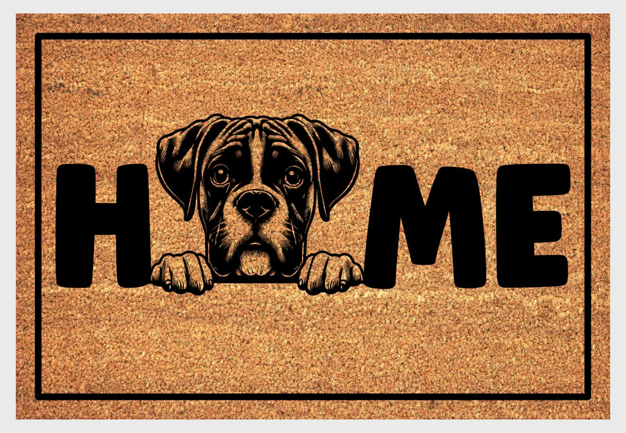 Boxer Dog Home Door Mat No.4 - Boxer Welcome Mat - 3 Sizes