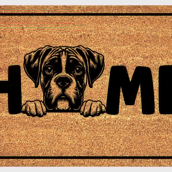 Boxer Dog Home Door Mat No.4 - Boxer Welcome Mat - 3 Sizes