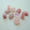 10 Pink Czech Glass Bead Mix  