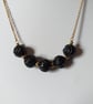 BLACK ROSE NECKLACE-AGATE NECKLACE-FLORAL NECKLACE - FREE UK SHIPPING - Image 2