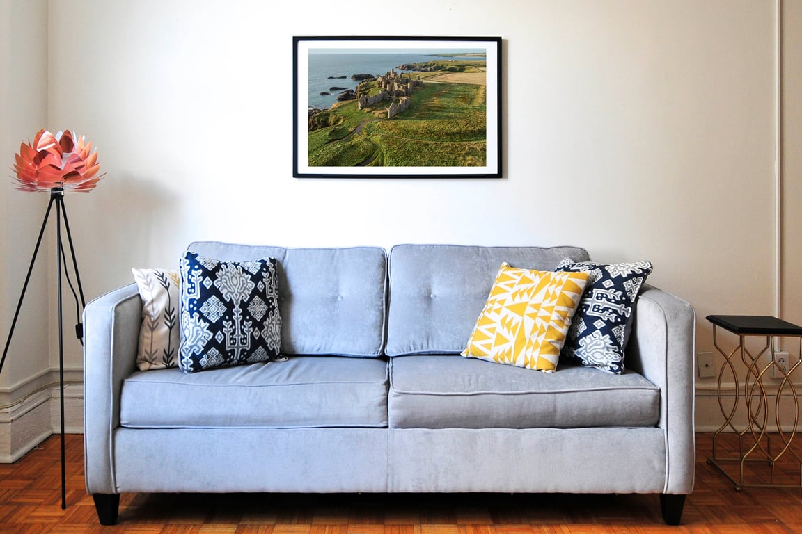 Aerial view of Slains Castle 5 print