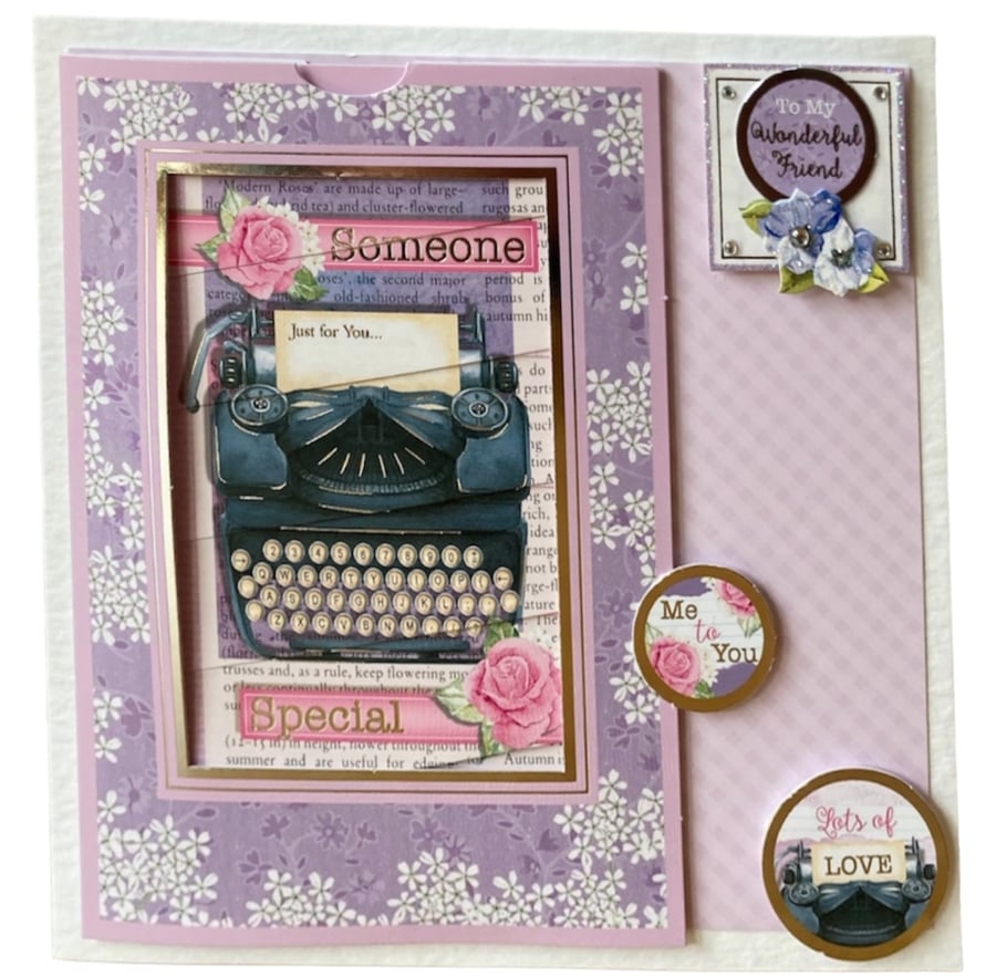 Card. Blank Card for a Special Friend with a Hidden Rhyme.