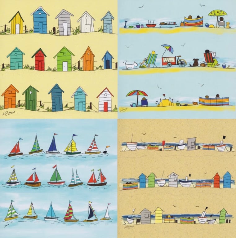 Seaside greetings cards