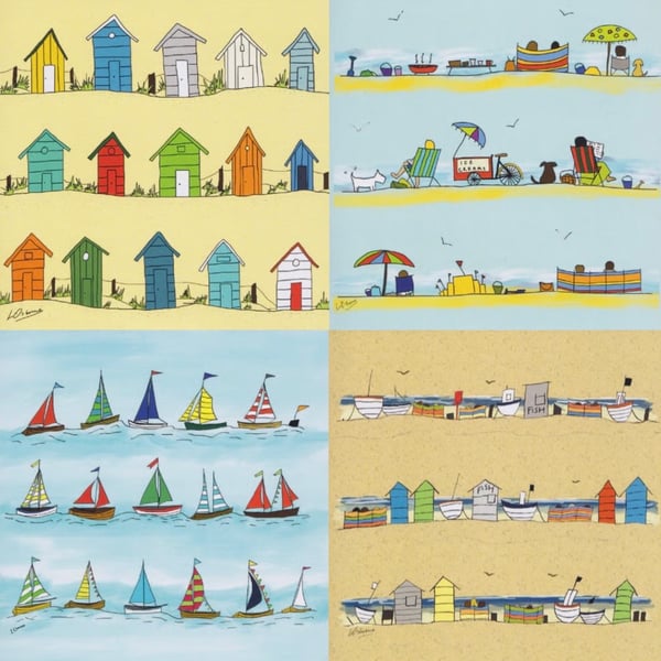 Seaside greetings cards