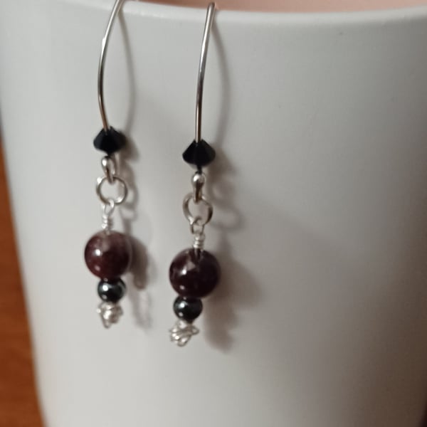 Garnet bead drops