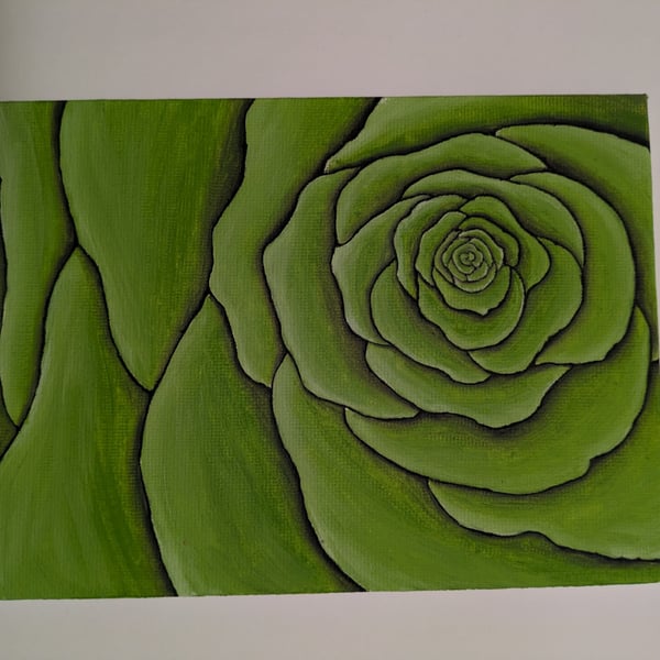 Green Rose Oil Painting. 2026-08-23