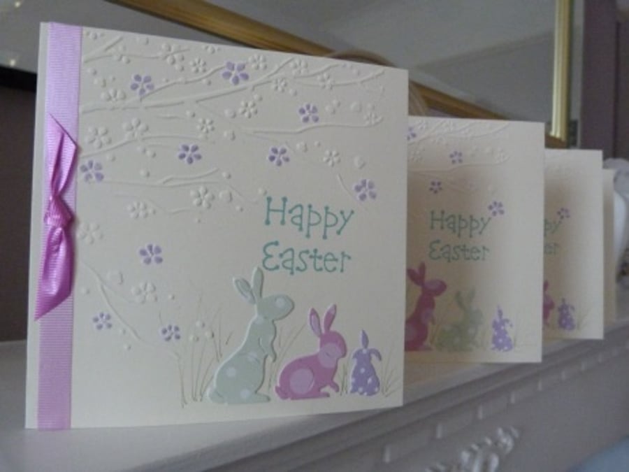 Pack of 4 Easter Bunny Cards