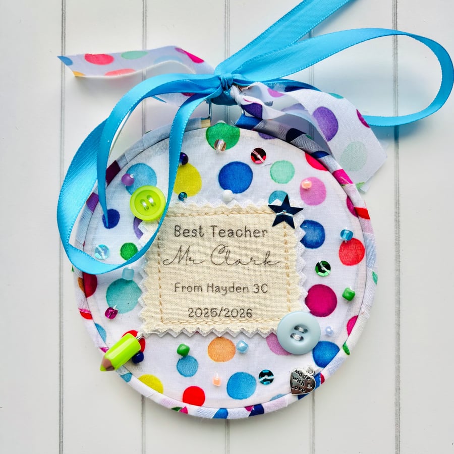 Personalised Teacher Gift, Best Teacher, End of Term Gift UK