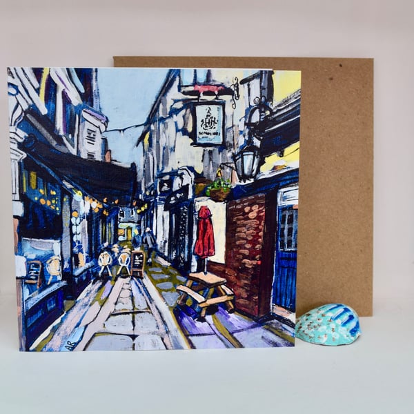 Delightful Richmond Lanes – Blank Richmond Greeting Card - London Art Card