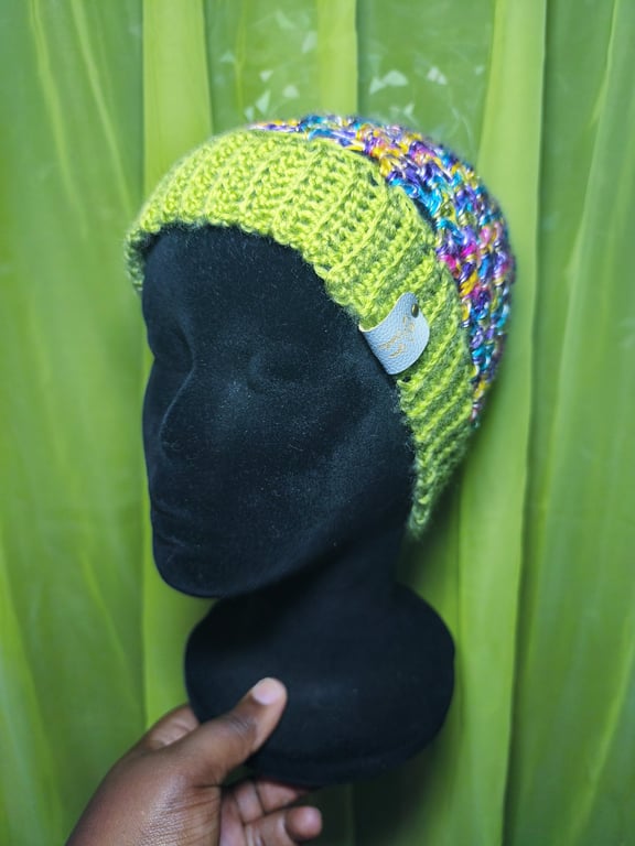 Lime Firework Mix Beanie