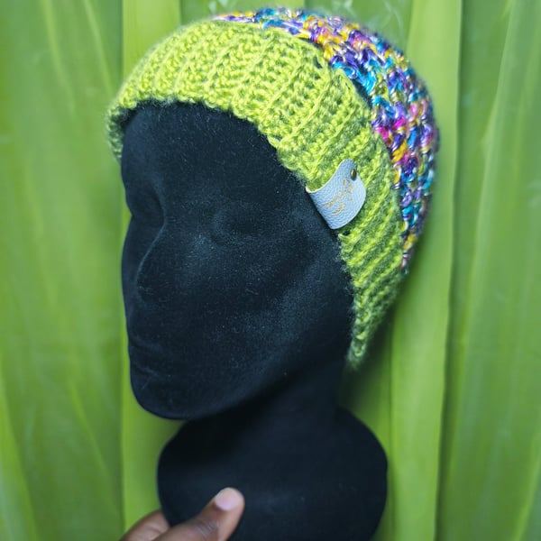 Lime Firework Mix Beanie