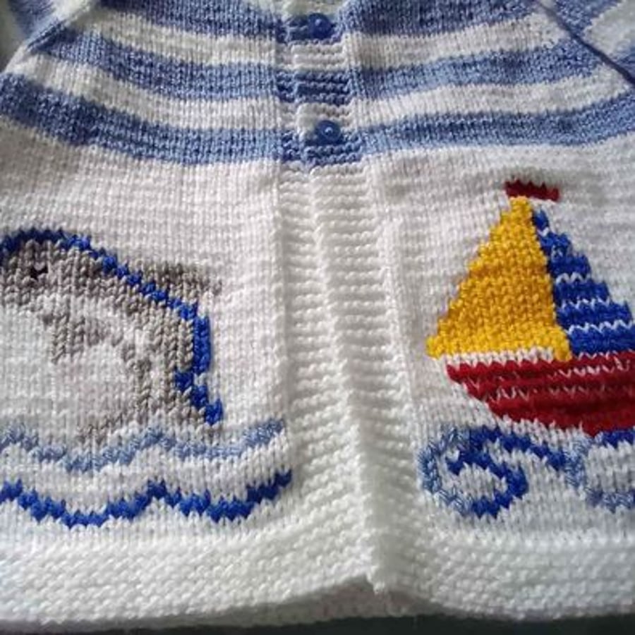 The Dolphin Cardigan - Age 3 - 9 months