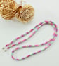 Pastel Rainbow Crochet Glasses Cord, Cotton Spectacle Chain