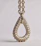 Thread tear drop necklace 