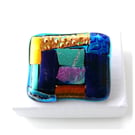 Patchwork  Brooch 108 Dichroic Fused Glass Handmade 